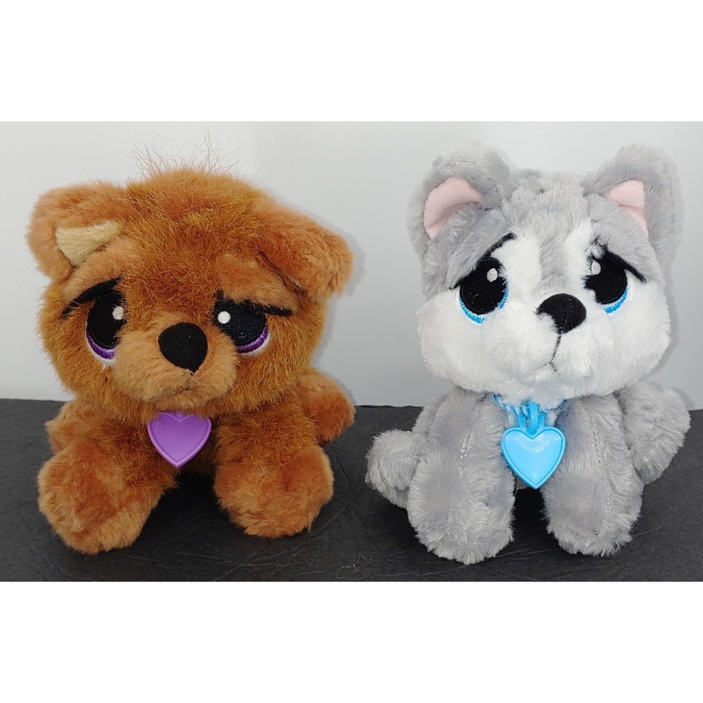 Lot Of 2 Rescue Pets Chow And Husky Dog 5" Plush Stuffed Animals My ePets Puppy